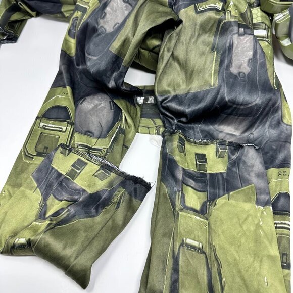 Halo Master Chief Halloween Costume 2 Piece Jumpsuit Mask Boy Medium (8-10) - Picture 8 of 9